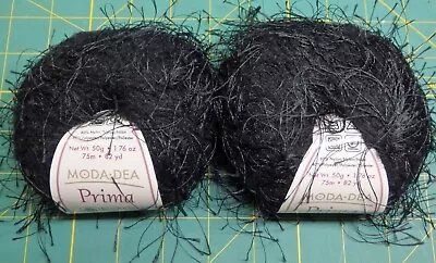 Lot of 2-Moda Dea Prima Eyelash Yarn, Color Burgundy, Eyelash, 50g, Made Italy - Image 1 of 2