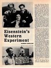 (F&F27) ARTICLE & PICTURE, EISENSTEIN'S WESTERN EXPERIMENT