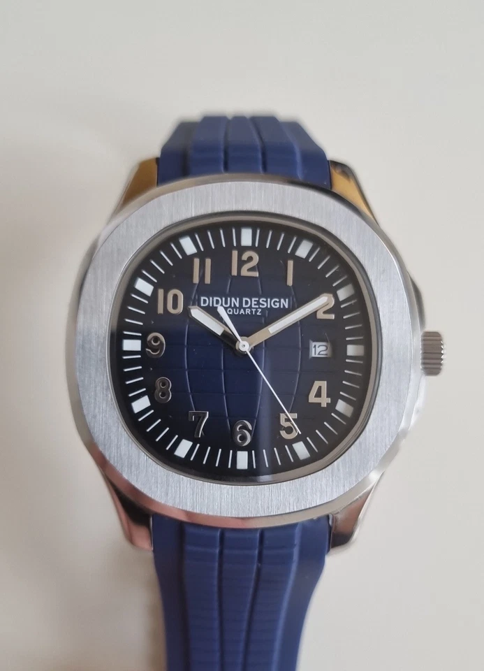 Men’s Watch Blue Didun Design Quartz Resin Strap — 第 1/4 张图片