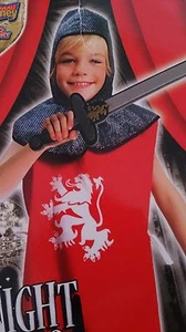 Ritter Kostüm 140-152 Ritterkostüm Mittelalter Löwe Kreuz Rot Blau 121913G13