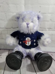 Build A Bear Nikki Teddy Childhood Cancer Awareness w/ Christmas Sweater & boots - Picture 1 of 5