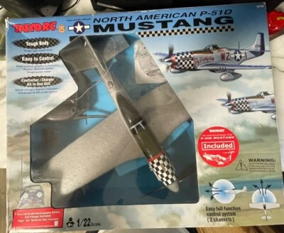 Taiyo NOS NORTH AMERICAN P51D Mustang 1/22 Scale  Radio Controlled  Airplane - Image 1 of 4