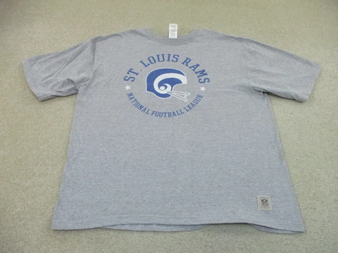 St Louis Rams Shirt Adult Extra Large Gray Blue Football Outdoors Reebok Mens * Cover