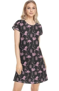 Nightgown for Women Pajamas Dress Short Sleeve Loungewear Sleepwear - Picture 1 of 6
