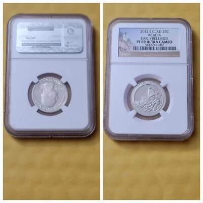 2012-S Proof Acadia Early Release Quarter NGC PF69 Ultra Cameo - Image 1 of 3