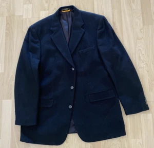 Bill Blass Jacke L schwarz 100% Kamelhaar Flanell Blazer 44 lang - Bild 1 von 11