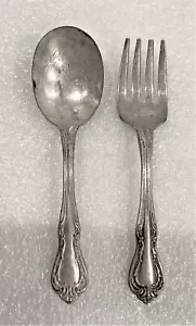 Wm. Cuchara y tenedor pequeños A. Rogers, Oneida Ltd., Chalis acero inoxidable (?) Patrón - Imagen 1 de 4