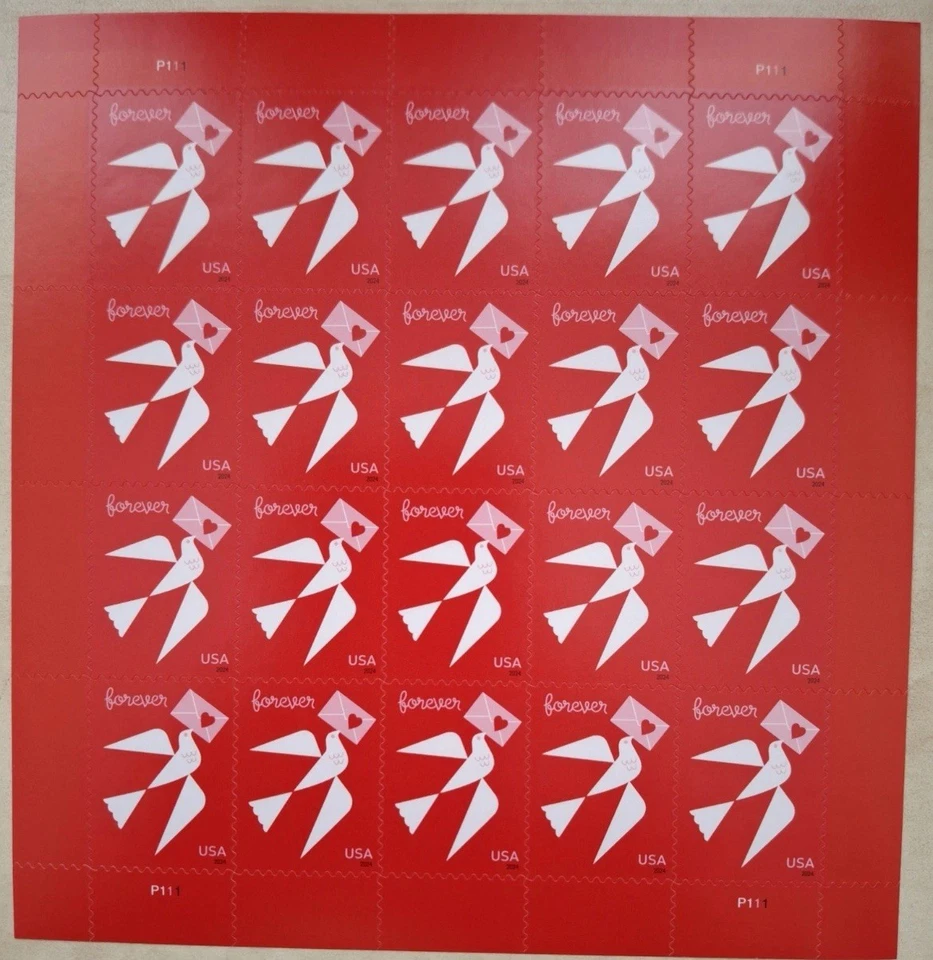 1000 USPS Forever Stamps 2024 Love Series 50 Sheets Of 20 - Image 1 of 1