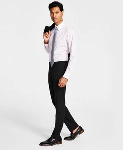 Ben Sherman Mens Skinny fit Dress Pants 30 / 32 Black Solid Stretch - Picture 1 of 2