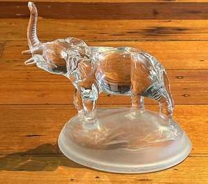 Glass Elephant with trunk up figurine - Bild 1 von 6
