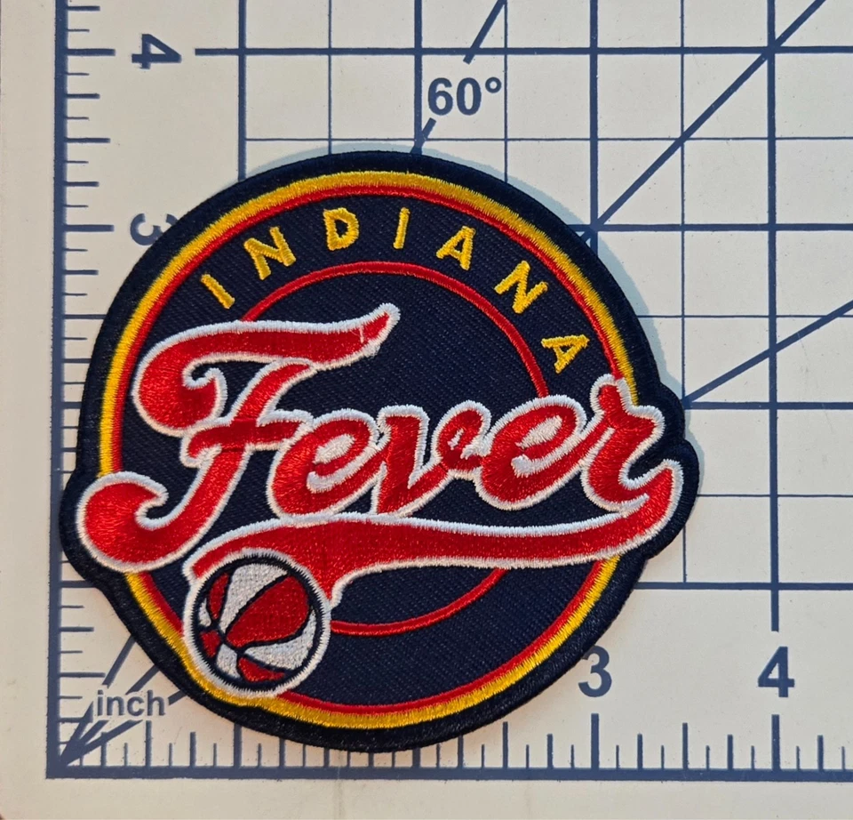 Indiana Fever 3.5" Round Iron On Embroidered Patch~ Free Tracking!