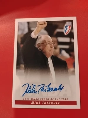 Mike Thibault AUTOGRAPH Connecticut Sun WNBA Basketball AUTO Washington Mystics - Image 1 of 2