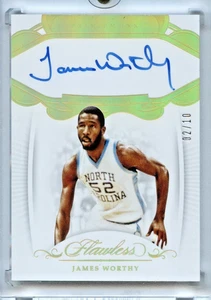 2018 Panini Flawless Collegiate Premium Ink James Worthy Auto /10 PIJA UNC - Bild 1 von 2