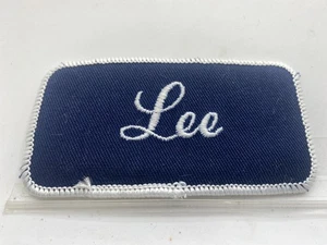 LEE USED EMBROIDERED VINTAGE SEW ON NAME PATCH TAGS ASSORTED COLORS AVAILABLE - Picture 1 of 24