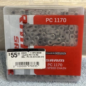 SRAM PC-1170 11 Speed Road Bike Chain PowerLock 114L Rival Force Red 22[ssg] - Picture 1 of 5