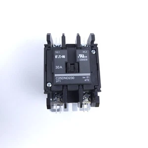 EATON C25DND230 CONTACTOR 30 AMP 2 POLE 120V COIL - Picture 1 of 5