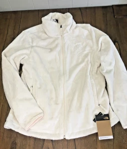NEW TAGS North Face Women's LARGE Osito Fleece Full Zip Jacket White Dune L - Picture 1 of 4
