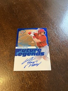 Panini Prospect Aidan Miller #8 Future Legends BLUE PRIZM Rookie Auto 2024/49 - Imagen 1 de 4