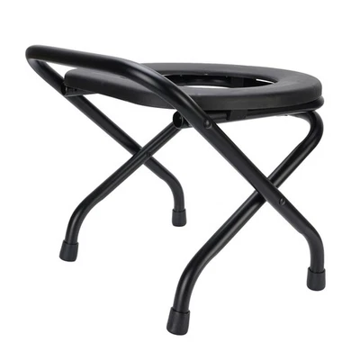 Folding Commode Toilet Chair Iron Non Slip Ergonomic Commode For Adults - Image 1 of 4