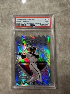 1998 Topps Chrome Barry Bonds Lords of The Diamond Refractor #LD9 PSA 9 MINT - Bild 1 von 5