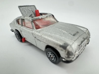 1979 CORGI ASTON MARTIN DB6 JAMES BOND 007 GT BRITAIN Silver FUNCTIONS VTG 1:64 - Image 1 of 4