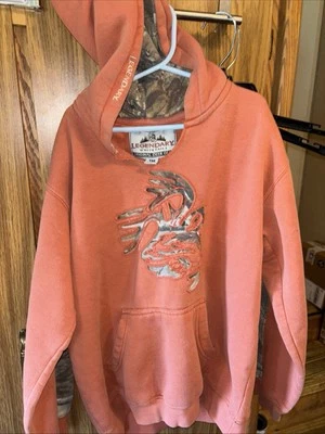 Legendary Whitetails Niños YM Camuflaje Outfitter Sudadera con Capucha, Talla YM Naranja Foto 1 de 4