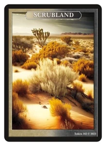 Scrubland Token  Givememana Tokens Series 2 Magic the Gathering MTG - Picture 1 of 2