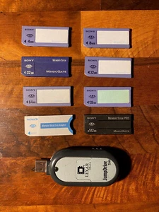 SONY Memory sticks 7 No. (4-512MB) + Stick Duo Adaptor + Lexar Jump Drive - Picture 1 of 3