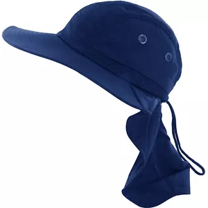 Sombrero con solapa para exteriores *AZUL MARINO* Cubiertas para el cuello solapa con protección solar - Imagen 1 de 1
