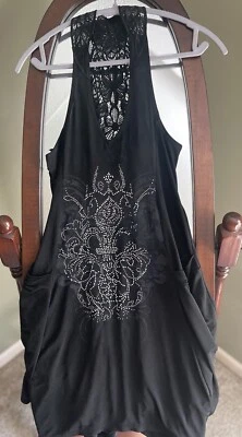 Vestido deportivo Christinalove negro deslumbrado, talla pequeña Foto 1 de 4