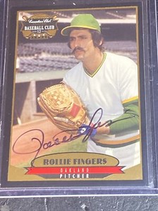 1996 Canadian Club Classic Rollie Fingers On Card Auto 2022 Historic Autographs