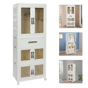 Armadio a 4 livelli armadio da terra porta abiti armadio organizer con pulegge 4* - Foto 1 di 18