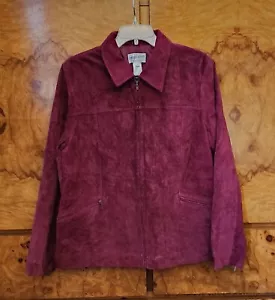 PENDLETON FULL ZIP LEATHER SUEDE JACKET ~ LARGE - Picture 1 of 4