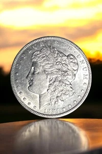 1884-P Morgan Silver Dollar About Uncirculated Proof-Like Cartwheel Luster - Picture 1 of 2