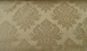 HIGH END VALDESE GAVINO WHEAT BEIGE DAMASK FLORAL UPHOLSTERY FABRIC $15.99/YD - Picture 1 of 6