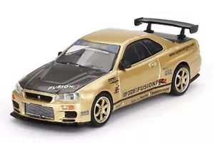 Nissan Skyline GT-R (R34) Top Secret - Exclusivo de Japón - Dorado - Mini GT 1:64 - Imagen 1 de 6