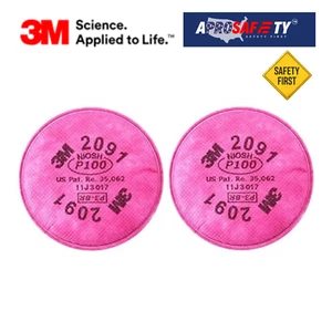 3M 2091 Particulate FilterP100 Replacement For  6000 7000 Series Respirator 1 PK - Picture 1 of 9