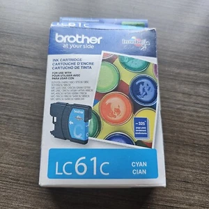 Brother LC61C Cyan Ink Cartridge Genuine EXP 01/22 - Picture 1 of 10