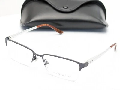 Ralph Lauren RL5089 9119 Rectangle Matte Blue Half Rim Mens Eyeglasses 54mm - Image 1 of 4