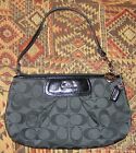 Lknew Coach Madison Signature Small Purse Handbag Wristlet Zip Black