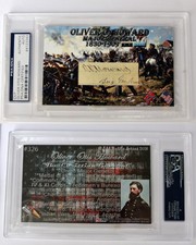 General Oliver Howard #326 2018 Esi Civil Guerras indígenas 1/1 Raro agentes de fornecimento de produtos/Autógrafo Dna