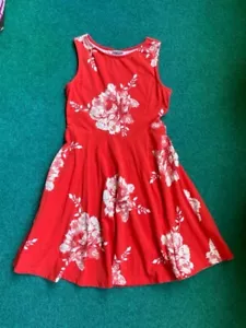 Beach time Strandkleid rot mit Blumen Gr. 34 TOP - Bild 1 von 1