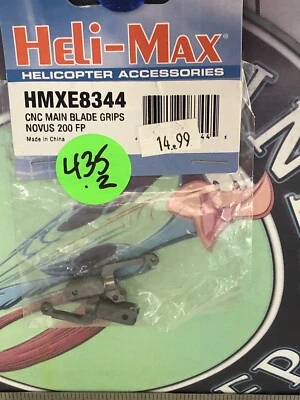 Heli-Max HMXE8344 Cnc Main Blade Grips Novus 200 FP Orignal NewInPackage - Image 1 of 4