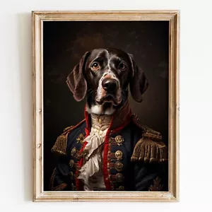 German Short Haired Pointer Aristocrat Portrait Funny Dog Wall Art Poster Print - Picture 1 of 6