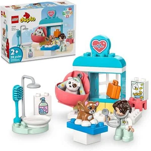 LEGO DUPLO Town Visit To The Vet Clinic Pet-Care Role-Play Toy, Dog, Cat And Set - Picture 1 of 6