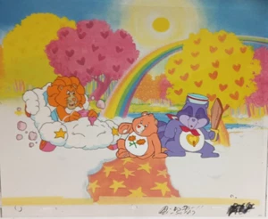 Celdas de producción de animación The Care Bears con fondo de copia en color - Imagen 1 de 3