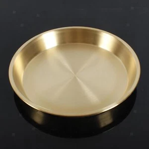serving tray dinner brass decorative tray 260x35mm - Picture 1 of 9
