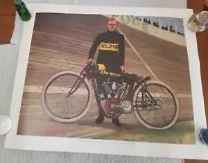Michael Knepp 1994 Print - "Harry Glenn at the Atlanta, Georgia Motordrome 1914" - Picture 1 of 9