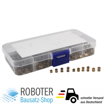 Einpressmutter Gewindeeinsatz Sortiment 500 Stück Messing 10 Größen M2-M3 - Bild 1 von 4
