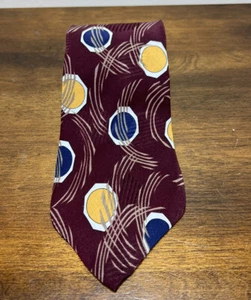 Men's JOHN HENRY Silk Made in USA Necktie 4in abstract geometric - Picture 1 of 3